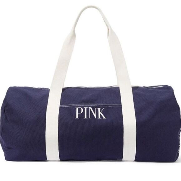 NWT PINK Victoria's Secret Canvas Duffle Bag - Picture 3 of 7